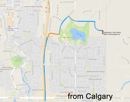 Map to ETC from Calgary